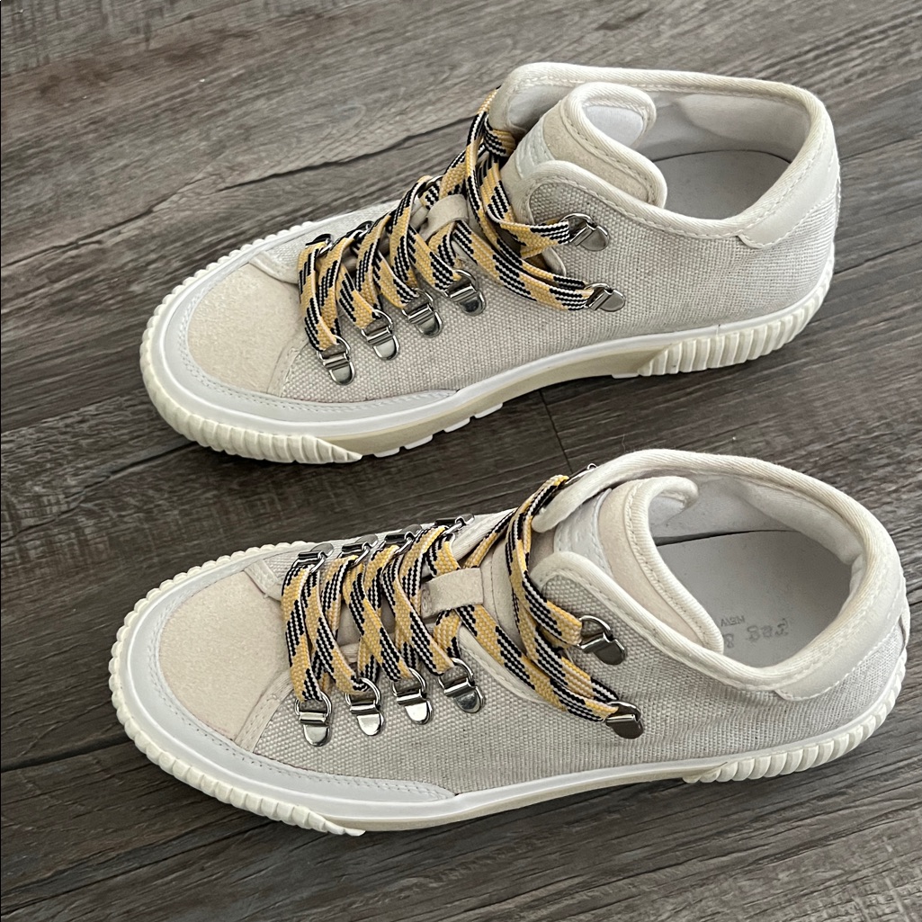 New Rag & Bone Ecru Low Army Hiker Sneakers Size 37 Reg. $275